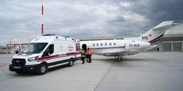 Muş’ta Ambulans Uçak 2 Günlük Bebek İçin Havalandı